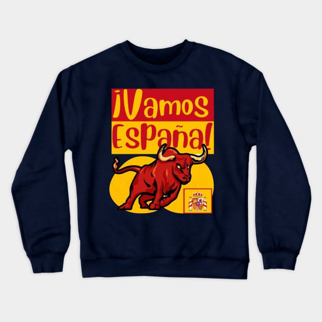 Vamos Espana World Cup Qatar 2022 Crewneck Sweatshirt by Ashley-Bee